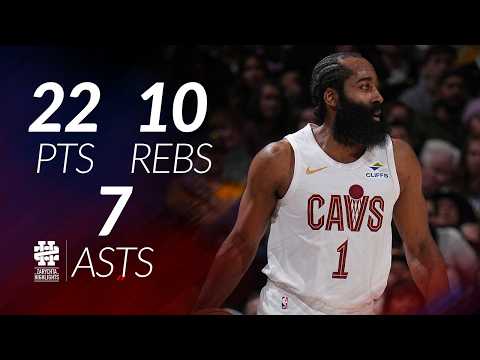 James Harden 22 pts 10 rebs 7 asts vs Nuggets 25/26 season