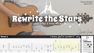 Download lagu Rewrite the Stars - James Arthur & Anne-Marie | Fingerstyle Guitar | TAB   Chords   Lyrics mp3