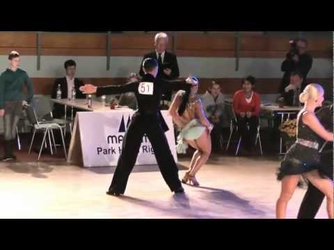 00203 Latvia Open 2012 Youth Latin Cha-cha-cha 1/8 Nikolay Chernov & Evgenia Florinskaya