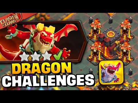 Easily 3 Star Dragon Escape Challenges 1-4 (Clash of Clans)