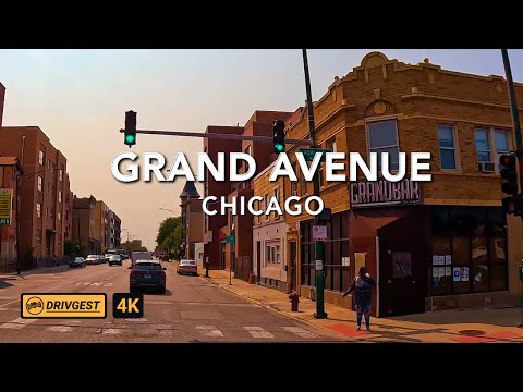 Grand Avenue | Chicago | Drive Tour | 4k | Drivgest