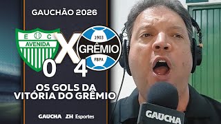 OS GOLS DE AVENIDA 0X4 GRÊMIO NA NARRAÇÃO DE GUSTAVO MANHAGO | 10/01/2026