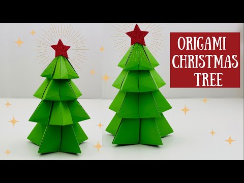 Origami Paper Christmas Tree / 3D Paper Christmas Tree / Christmas Decoration Ideas / Paper Craft