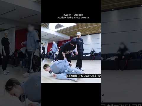 Stray Kids Hyunjin Changbin 😳💥accident in the dance practice #straykids #hyunjin #changbin #skz