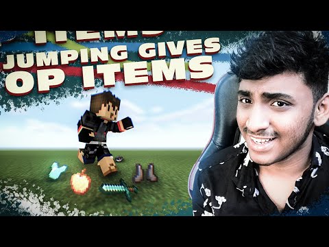 Minecraft but, Jumping gives OP Items...
