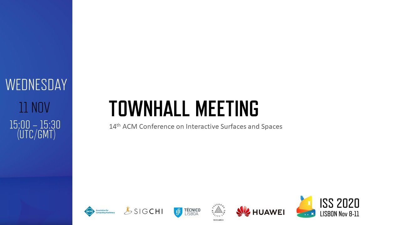 ISS 2020 - Townhall Meeting