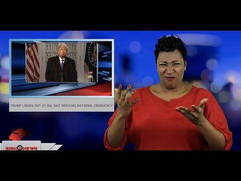 Trump lashes out at SNL skit mocking national emergency (ASL - 2.17.19)