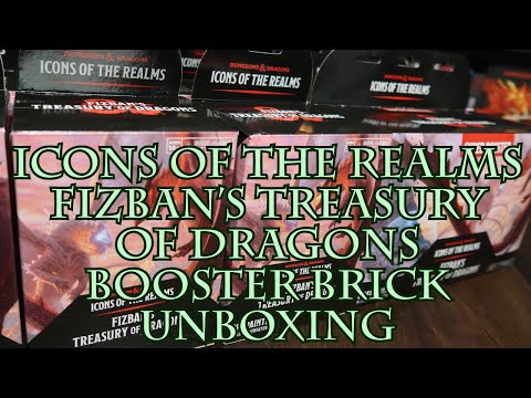 Icons of the Realms Fizban's Treasury of Dragons Booster Brick Unboxing