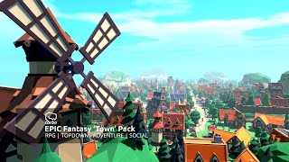 EPIC Fantasy Town - Low Poly 3D Art video preview