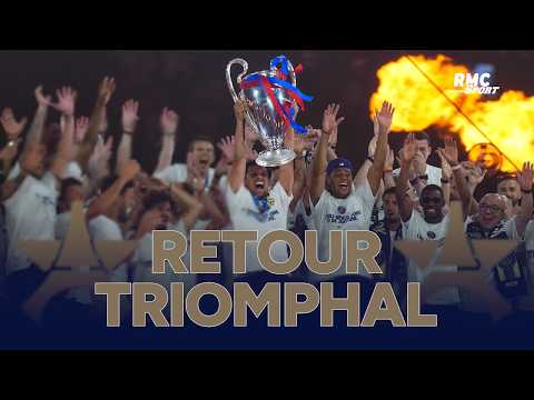 PSG : Toutes les images du retour des doubles champions d'Europe !