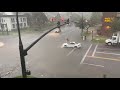 Salt Lake City Resident Kayaks Through Flooded Streets Amid Heavy Rain