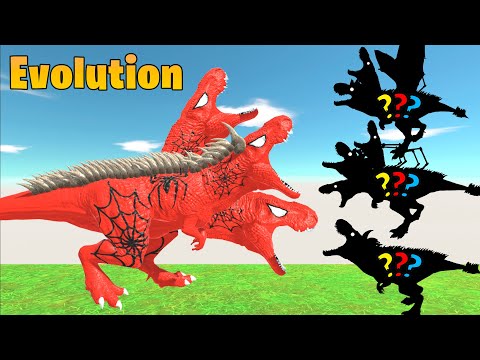 SPIDERMAN T-REX EVOLUTION DEATHRUN Dinosaurs Fight Jurassic World Evolution - ARBS Battle