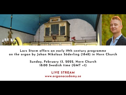 GIOA Quarantine Concerts - Feb 13, 2022, Horn Church - 18:00 Swedish time (GMT +1) - Lars Storm