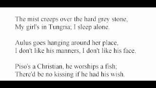 "Roman Wall Blues," by W.H. Auden