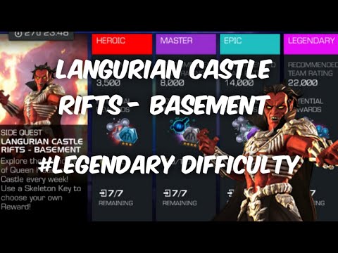 Langurian Castle Rifts - Basement | Legendary Difficulty | Marvel Contest Of Champions