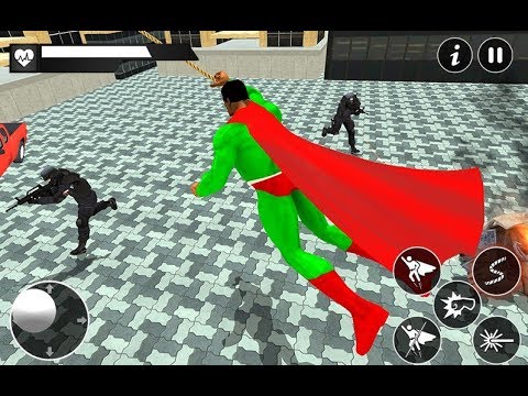 Black Hero Super Man Crime Battle | Flying Superhero City Missions - Android GamePlay