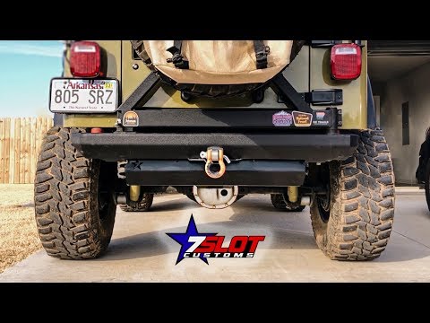 Jeep TJ Fuel Tank Skid Plate Install – 7 Slot Customs