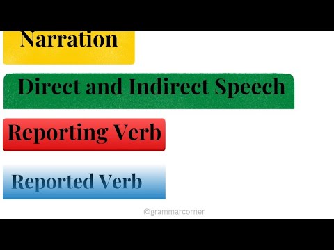 Narration| Direct Indirect speech Reporting verb Reported verb | Must watch #grammar #english