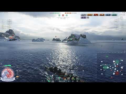 WoWs: Kitakaze - 203k - 6 kills - 518 hits - [-VIS-] - Gioik - The Gunner - (Islands Of Ice)