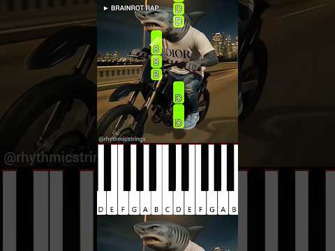 Party Tunes - Brainrot Rap | Piano Tutorial #shorts