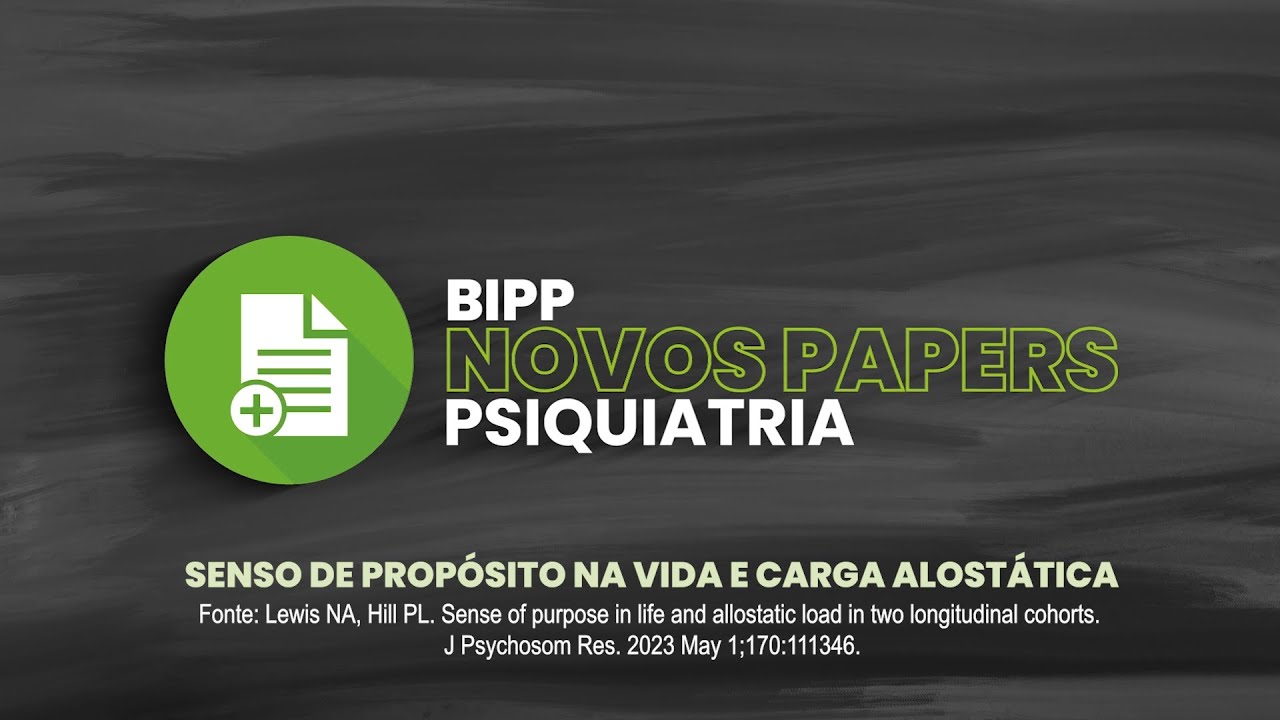 "Senso de propósito na vida e carga alostática" - Prof. Dr. Amaury Cantilino