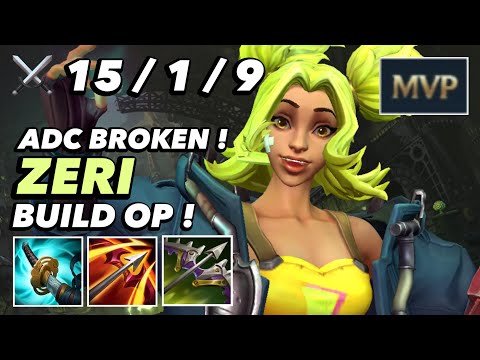 WILD RIFT ZERI : NEW BUILD IS OP !! BEST ADC FOR SEASON 8