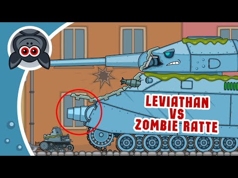 Leviathan vs Ratte. Steel Monsters. Cartoons About Tanks