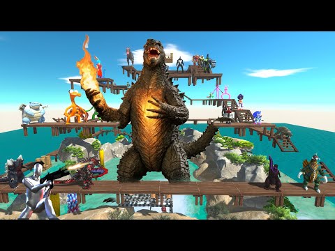 FPS AVATAR Around BURNING GODZILLA DEADLY Parkour ZIGZAG STAIRS - ARBS