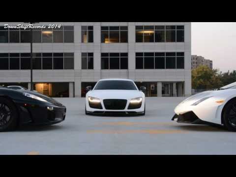 Ferrari F430 vs Lambo LP570 STS vs R8 V10 Rev Faceoff