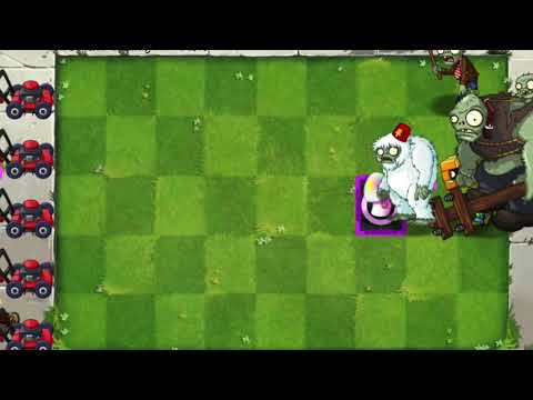 Hypnotized Treasure Yeti VS. Gargantuar and Brickhead Zombie