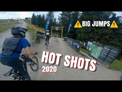 My FIRST RUN down the HOT SHOTS Jump Line Leogang 2020 - FULL RUN