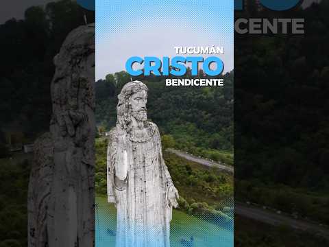 Cristo Bendicente sobre las nubes de un dia de lluvia - Tucuman #drone #tucuman #travel #mountains