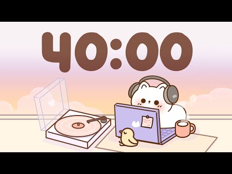 40 Minute Timer 🐱 Study Timer for Classroom Focus