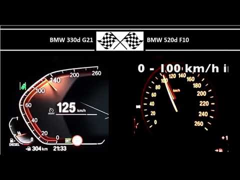 BMW 330d G21 VS. BMW 520d F10 - Acceleration 0-100km/h