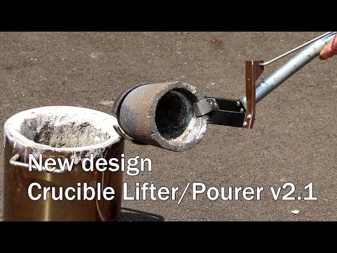 Metalcasting at Home Part 135. New Design Crucible Lifter/Pourer for Vevor Furnace