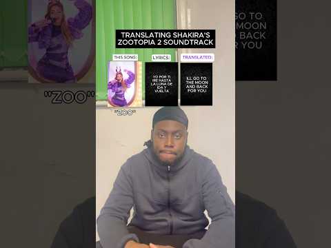 Translating Shakira \Zoo\ From Zootopia Spanish Part In English #shorts #music #shakira #zootopia