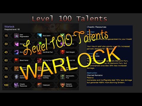 WARLOCK Talents Level 100 - Blizzcon 2013 [WoW]