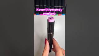 Never throw away markers ... DO THIS NOW🌈 How to Refill touch marker #drawing #artist #markers