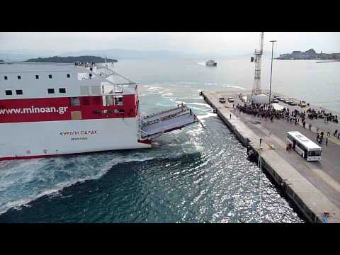 Corfu Ferry Docking