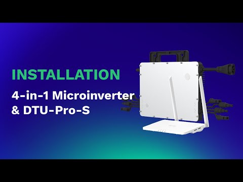 4-in-1 Single-phase Microinverter | HMS-1600/1800/2000 & DTU-Pro-S Installation