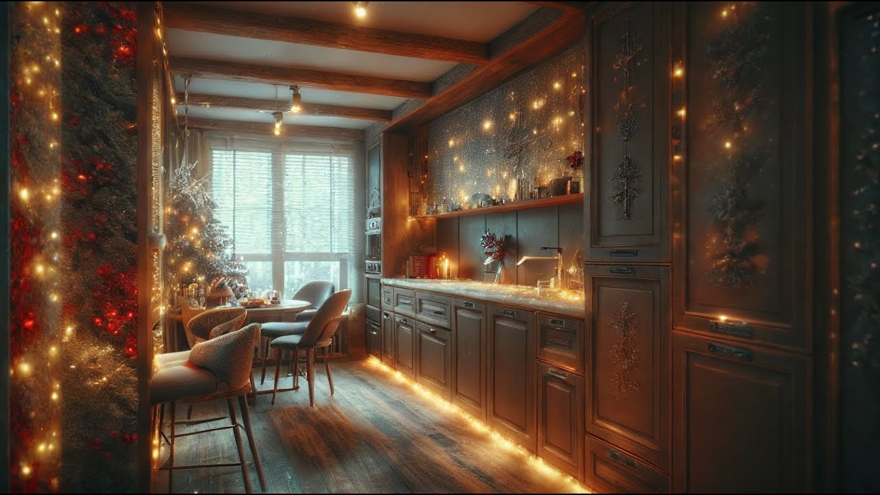 Кухня та передпокій у середземноморському стилі