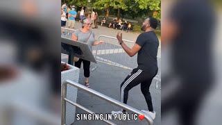 People Singing In Front Of Other People In Public Compilation🤩