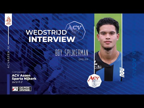 Interview Boy Spijkerman na afloop ACV – Sparta Nijkerk
