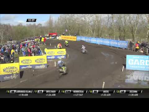 Calvin Vlaanderen battle with Ben Watson MXGP of Europe MX2 Race 1 - motocross
