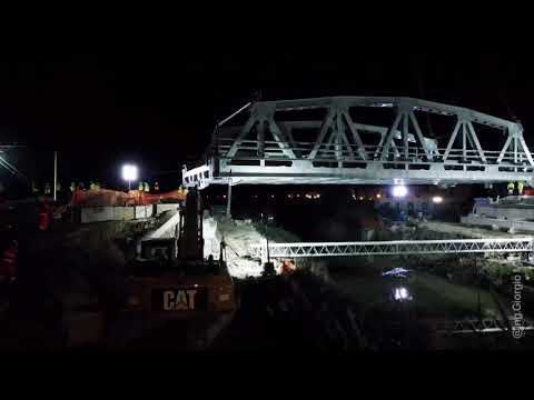 Realizzazione e varo del ponte in acciaio Zambra