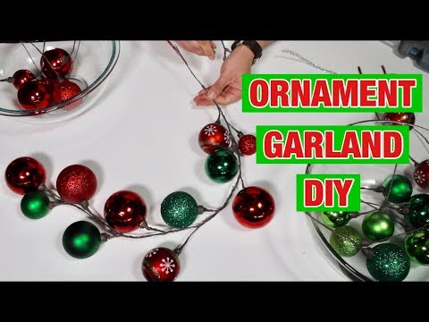 Christmas Dollar Tree DIY / Making Ornament Garlands  (How To) / Christmas Tree And Wreath Decor Video
