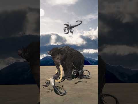 Clash of Titans Emperor Scorpion Takes on Woolly Mammoth