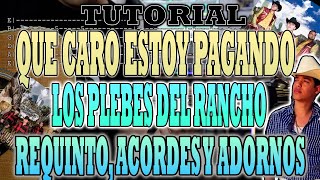 Que Caro Estoy Pagando - Los Plebes Del Rancho - REQUINTO, ACORDES Y ADORNOS - TUTORIAL
