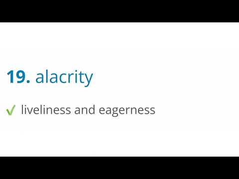 Alacrity meaning, sentence and pronunciation