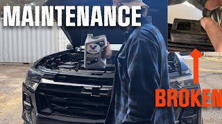 How to Change your Oil on a 2023 Chevy Colorado/GMC Canyon and I BROKE my Rough Country Lift Kit